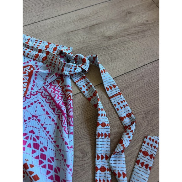 BCBGMAXAZRIA Women's Size S Boho Geometric Print Maxi Wrap Skirt - Picture 7 of 9